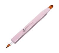 Housoutil Portable Retractable Dual-ended Lip Brush for Women Artificial Fiber Makeup Applicator Tool with Ergonomic Handle for Lipstick and Lip Gloss for On-the-go Touch-ups