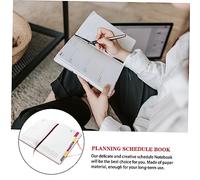 Housoutil Portable Yearly Schedule Notepad Pink Daily Planner Notebook for Office Students Travelers Smooth Paper Writing Agenda Organizer for Task Management and Goal Setting