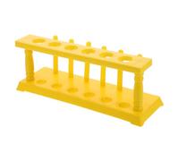 Housoutil Portable Yellow Plastic Test Tube Rack for School Laboratory Stable Holder with Easy Clean Surface Versatile Assembly for Middle School Chemistry Experiments