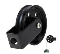 Housoutil Pulley Retro for Iron with Light Vintage Pendant Black Wheel Smooth Assembly Process and Creative Versatility, Style Wall and Ceiling Mount Pulley for DIY Chandelier Lighting