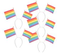 Housoutil Rainbow Pride Hair Bands Comfortable Wearing Experience and 5pcs Lightweight Fabric and Plastic Headbands Birthday Party Accessories Daily Head Decoration for Women