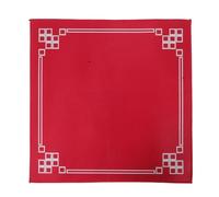 Housoutil Red Non Slip Mahjong Table Cover, Wear Resistant Polyester Mat | Roll up Storage Pad, Quiet Play for Cards and Domino Tiles, Fits Standard Tables