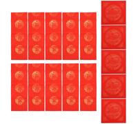 Housoutil Red Xuan Paper for Spring Festival Calligraphy Thickened Dragon Phoenix Foil Seven-Character Couplet and Fu Characters Plus Bright Red Chinese Style Writing Paper for Duilian and