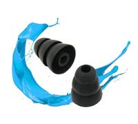 Housoutil Replacement Silicone Earbud Tips 3.8mm Triple Layer Earphone Covers Black Soft Ear Pads Comfortable and Sound Isolating for Long-Term Use Earphone Accessories