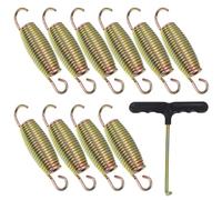Housoutil Replacement Trampoline Tension Springs Set 11Pcs with Hooks, Galvanized 9Cm Extension Springs for Outdoor Sports and Fitness Trampoline Parts