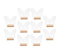 Housoutil Reserved Table Signs with Simple and Attractive Design Acrylic Butterfly Shaped 10 Sets Sturdy Seating Cards That Help Distinguish Seats for Banquets and Meetings