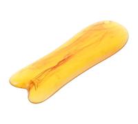 Housoutil Resin Gua Sha Massage Tool for Face and Neck, Amber Fish-Shaped Facial Scraper Board for Muscle and Deep Tissue Massage, Full-Body Acupoint Therapy and Skin Sculpting
