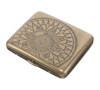 Housoutil Retro Cigarette Box Metal Antique Case Portable Spring Loaded Cigarette Case Holder for Pocket Purse Fits Slim Storage