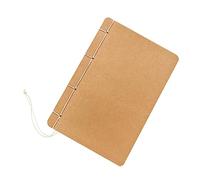 Housoutil Retro Kraft Paper Notebook Handmade Thread Bound Blank Pages for Creative DIY Sketching Writing and Journaling for School Office and Personal Use