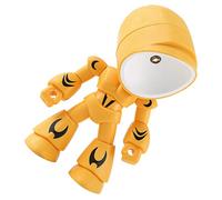 Housoutil Robot Decorative LED Night Lamp Rotatable Head Magnetic Base Touch Control Eye-Caring Lighting for Bedside and Desktop