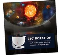 Housoutil Rotatable Star Night Light Projector for Bedroom with Nebula Moon Patterns Detachable Base Romantic Atmosphere Lamp with Film Discs Remote Control for Parties and Sleep