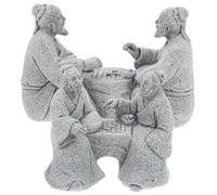 Housoutil Sandstone Table Chess Ornaments Miniature Zen Garden Landscape Figurines for Home Decor Micro Landscape Bonsai Accessories for Living Room and Office