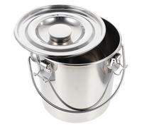 Housoutil Sealed Stainless Steel Food Storage Bucket 1L Airtight Container for Bacon Grease and Cereal Kitchen Organisation