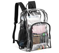 Housoutil See through Bag Work Bag Stylish Minimalist Pvc Material Meets Security Requirements Organize Belongings Men Everyday Use Stadium Events Large Capacity Design Multiple Compartments