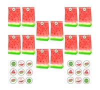 Housoutil Set of Red Paper Candy Bags and Three-dimensional Cutting Design with Watermelon Pattern Printing, Lightweight for Family Parties and Restaurant Food Packing, for Hawaiian Luau