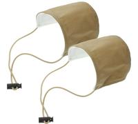 Housoutil Shoe Heel Protector Covers Wear-resistant Cloth Material 2pcs Khaki with Elastic Rope and Dancer Buckle, Easy to Put for Driving for Brake and Throttle Footwear Protection