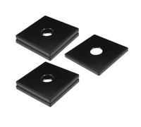 Housoutil Shower Arm Flange Cover Plate Split Design Square 5pcs in Black Abs Material Fits 22mm Pipe, Simplifies Cleaning and Sits Flush Against Tiles for Bathroom or Hotel Use