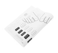 Housoutil Silicone Manicure Pad Nail Art Mat White Polishing Mat Nail Arm Rest for Tech Practice and DIY Transfer Tool