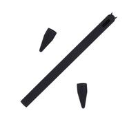 Housoutil Silicone Stylus Pen Case Protective Cover for Pencil Slip Soft Pencil Sleeve with Fall Design Comfortable Grip Pen Holder for Tablet and Touchscreen Devices Black