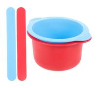Housoutil Silicone Wax Warmer Replacement Bowl for Hair Removal, High Temperature Resistant Reusable Wax Melt Liner with 2 Non-Stick Stirring Sticks 16Cm, Suitable for Waxing and Facial Mask