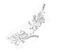 Housoutil Silver Embroidered Flower Patch for Clothes DIY Decoration Bright Color Garment Applique for Dresses Cheongsam and Craft Repair