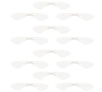 Housoutil Simulated Dragonfly Wing with Good Texture Earrings Accessories 20pcs White Made of Lightweight Organza for Crafts and Tourism