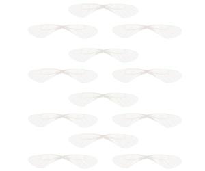 Housoutil Simulated Dragonfly Wing with Good Texture Earrings Accessories 20pcs White Made of Lightweight Organza for Crafts and Tourism