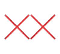 Housoutil Skateboard Plastic Grind Rails 4Pcs Red Rib Bones Bars for Stunt and Technical Riding on Deck Rails Compatible Bikes Scooters Beginners 14.34X0.71X0.28In