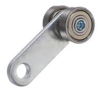 Housoutil Sliding Door Roller Bearing Trolley Assembly Sturdy Structure 24mm Double Bearing Design Iron Material Suitable for Window and Door Use