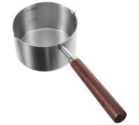 Housoutil Small Pot with Oil Griddle Pan Petite Pot Noodle Cooking Pot Kitchen Ladle Metal Frothing Pitcher Non Stick Pot Saucepan Pot with Pour Spout Mini Stainless Steel Pot