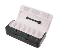 Housoutil Smart Electronic Medicine Reminder Organizer for Elderly with Three Or Six Compartments, Multiple Time Periods, Intelligent Power Saving, PC Material, and Timed Alarm to Remind You
