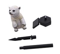 Housoutil Solar Powered Polar Bear Lawn Light Waterproof LED Garden Lamp Outdoor Landscape Lighting Pathway and Fence Decor
