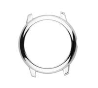 Housoutil Solar Protective Case Silver Metal Finish Watch Cover Lightweight Smartwatch Accessory Scratch Resistant Easy Install