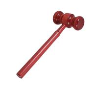 Housoutil Solid Wood Judge's Hammer Gavel for Cosplay and Auction Role Play Smooth Finish Courtroom Prop with Comfortable Grip Practical Wooden Mallet for Judge Costume