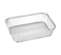 Housoutil Square Stainless Steel Draining Basket Large Size Fine Mesh, Multipurpose Kitchen Sink Strainer for Washing Rice and Fresh Produce