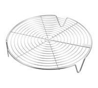 Housoutil Stainless Steel 304 Steamer Rack with Feet, Large 20cm Diameter x 4cm Height, Round Steam Stand for Pressure Cooker and Rice Cooker, Heat Resistant Cooking Rack for Home Kitchen