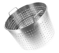 Housoutil Stainless Steel Crawfish Boiling Pot with Leaky Basket 35cm Large Seafood Stewed Meat Strainer Bucket for Lobster and Soup Separation