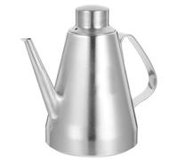 Housoutil Stainless Steel Oil Dispenser Bottle 10Oz with Non-Drip Spout and Long Pourer for Olive Oil Vinegar Sauce Container Kitchen Use