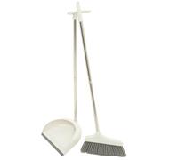 Housoutil Standing Dustpan Broom Set Handheld Broom for Home Office Cleaning Heavy Duty for Indoor Use