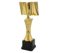 Housoutil Star Trophies Plastic Awards for Lightweight Easy to Clean Charming Decorative Design Golden Star Shaped Trophy for Reading Competition Prizes and Libraries