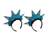 Housoutil Statue of Liberty Headbands Hold Hair Shape 2pcs for Independence Day, Light Weight Cloth and Abs Material Hair Hoops Not Easy to Fade, Fun Daily Head Decoration
