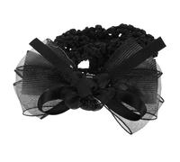 Housoutil Stylish Black Snood Bun Cover Hairnet for Nurses and Bank Staff, Soft Comfortable Polyester Hair Accessory Suitable for Work Environment and Everyday Life