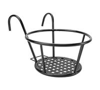 Housoutil Succulent Planter Pot Holder 18x16.5x22cm Metal Flowerpot Support Iron Stand for Black