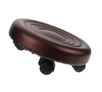 Housoutil Swivel Rolling Low Stool with Wheels Small Pedicure Rolling Stool for Housework and Foot Care Compact Under Desk Seat with Smooth Glide Casters Practical Moving Footstool for Home