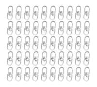 Housoutil Swivel Snap Clasps Spring Clasps 100Pcs 20Mm Zinc Alloy White for Dog Collar Leash and DIY Accessories
