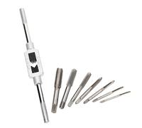 Housoutil Tap and Die Set with Wrench for Metric Threading Hand Tapping Tool Kit for Machine Screw Repair Suitable for Steel Cast Iron Non Ferrous Metals