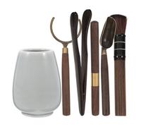 Housoutil Tea Chic Store Easy to and Tea-Making White Strong Tools Ceramic Accessories Set with Different Accessory Bottle Unique Design, Ceremony for Friends, Relatives