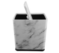 Housoutil Trash Can with Lid Bathroom Waste Bin 12.40x11.30x7.28in Plastic Rectangular Double-layer System Hidden Trash Bag Setup Stylish Elegant Design for Small Spaces