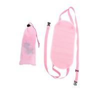 Housoutil Travel Foot Rest Portable Hanging Foot Hammock for Airplane Office Car for Relaxation During Long Journeys Ergonomic Design to Alleviate Leg Cramps and Promote Circulation Pink