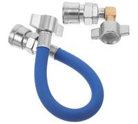 Housoutil Truck Air Hose Quick Release Elbow Connector with Blue Rubber Intake Tube Pneumatic Air Tank Hose Fitting for Dust Blower
